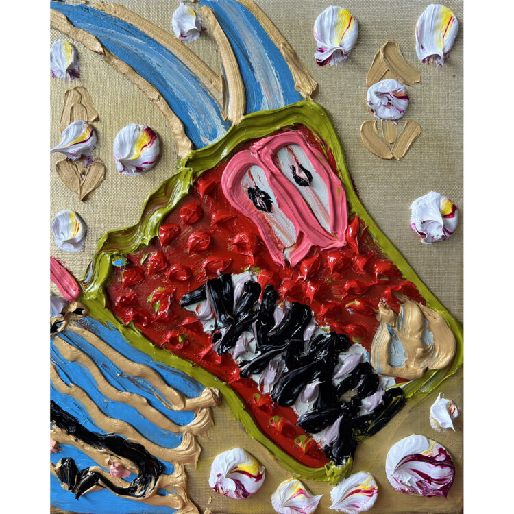 David_DJORDJEVIC_27x22cm_Huile et aérosol sur toile de lin 2025