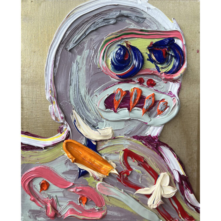 David_DJORDJEVIC_22x27cm huile et aérosol sur toile de lin 2025